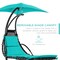 Best Choice Products Hanging Curved Chaise Lounge Chair Swing for Backyard, Patio w/ Pillow, Shade, Stand
